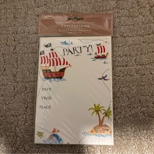 Caspari Gallery Collection Invitations 8 Cards W Envelopes Yo Ho Ho Pirate